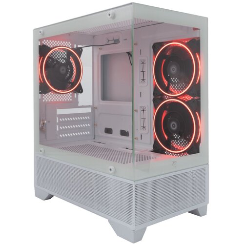 White Shark Torpedo White Kućište + 3 x Warp ventilatora Slike
