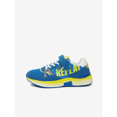 Replay Yellow-blue children&amp;#39;s sneakers with details in suede - Girls ...