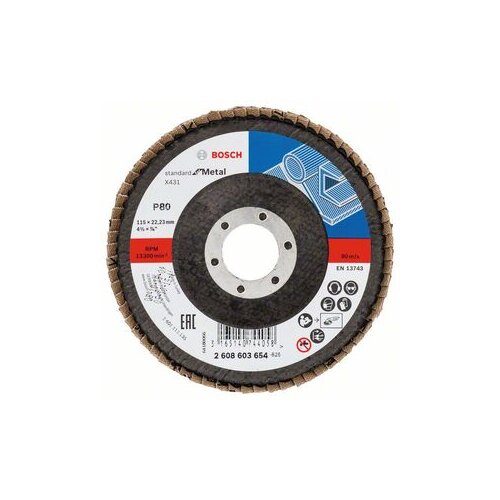 Bosch Brusna lamelirana ploča, ugaona izvedba, potporni tanjir od staklene tkanine X431 Standard for Metal, 115x22.23mm, G 80 2608603654 Cene
