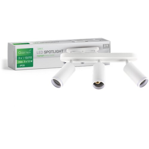 Greentech LED spot svjetiljka Green Tech, GU10 X 3 kom, bijela boja Cijene