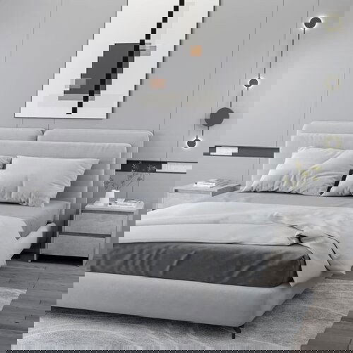 VidaXL noćni ormarići 2 kom siva boja betona 45x34,5x44,5 cm iverica Slike