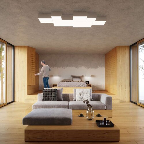  Sollux SL.0922 - Plafonsko svetlo HORUS 4xE27/60W/230V belo Slike