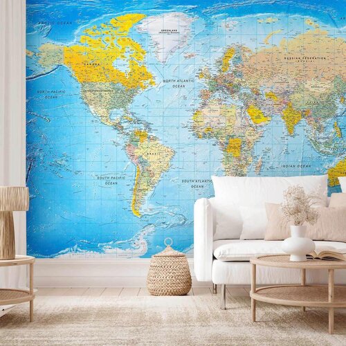 Artgeist Fototapeta World Classic Map, 150x105cm Slike