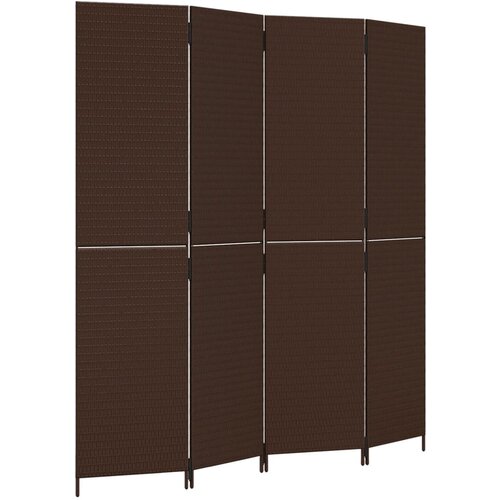 VidaXL Sobna pregrada sa 4 panela smeđa od poliratana Slike