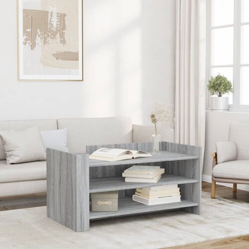 vidaXL Klubska mizica siva sonoma 100x50x50 cm inženirski les Cene