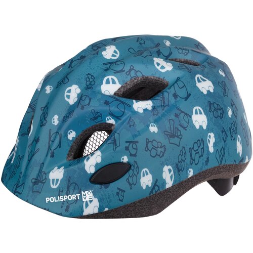 Polisport dječja biciklistička kaciga PREMIUM + LED svjetlo plava - 48-52cm Cijene