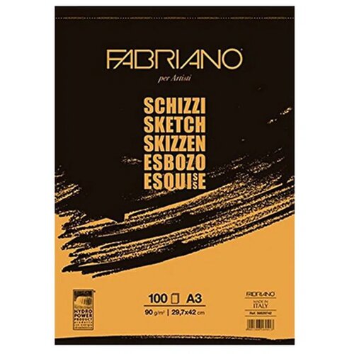 No Statovac Schizzi, blok, A3, 90gr, 100 lista, Fabriano Slike