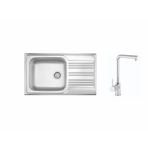 Sink Solution Set Bella (kuhinjska armatura + pomivalno korito), inox (6010050)