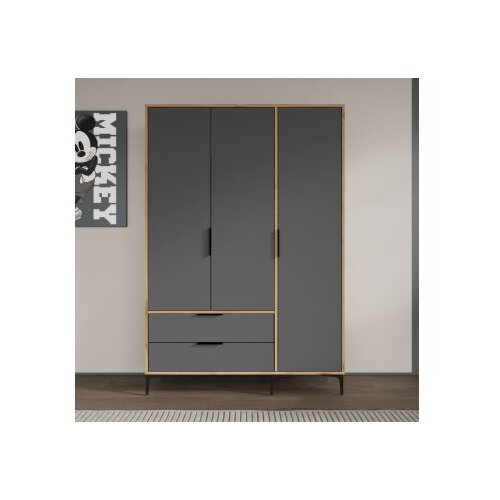 Hanah home Ormar Aden sa ladicama 120, 120 x 192 x 45 cm, Antracit Cijene