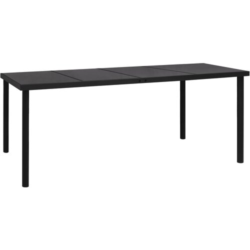 vidaXL Vrtna miza 190x90x74 cm črno jeklo Cene