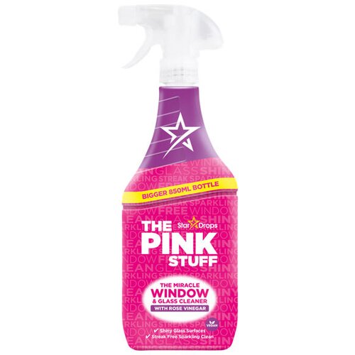 THE PINK STUFF Sredstvo za či&amp;scaron;ćenje stakla The Miracle Glass and Window Cleaner (850 ml, Boca sa zatvaračem sa za&amp;scaron;titom za djecu) Slike