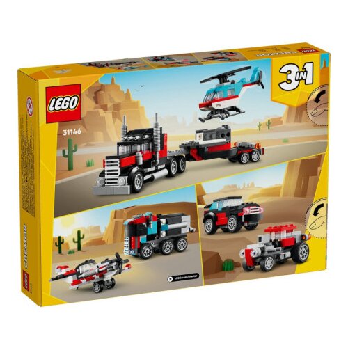 Lego creator flatbed truck with helicopter ( LE31146 ) Slike