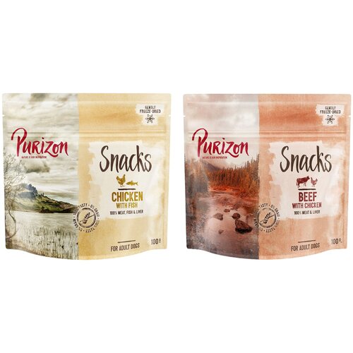  Poskusni miks Purizon Snack - brez žit 2 x 100 g  - Govedina s pi&scaron;čancem / Pi&scaron;čanec z ribo Cijene