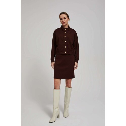 Marisse Fitted, Above-The-Knee Skirt In Chestnut Brown Cijene