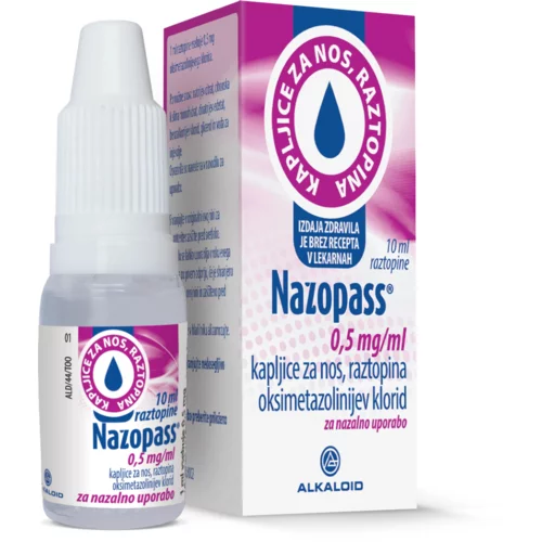  Nazopass 0,5 mg/ml, kapljice za nos