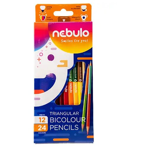 NEBULO Dvostrane drvene bojice 12kom - 24 boja Cijene