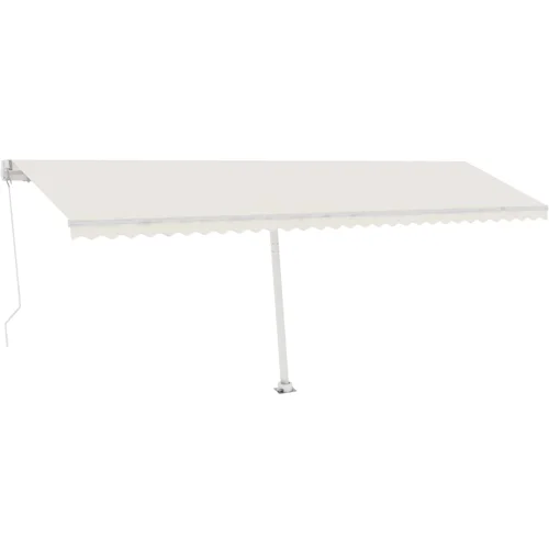 vidaXL Samostojeća tenda na ručno uvlačenje 600 x 350 cm krem