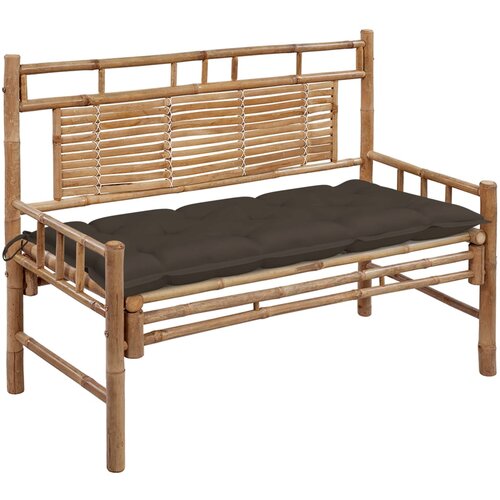 The Living Store Vrtna klop z blazino 120 cm bambus - Vrtna Klop, (21481253) Cene