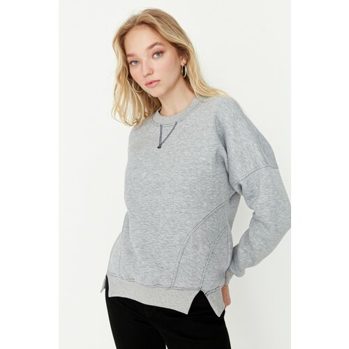 Trendyol Sweatshirt - Gray - Regular fit Slike