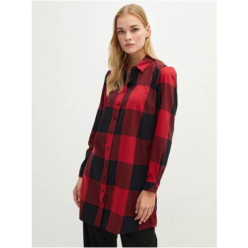 LC Waikiki Women's Plaid Long Sleeve Poplin Shirt Tunic Cene