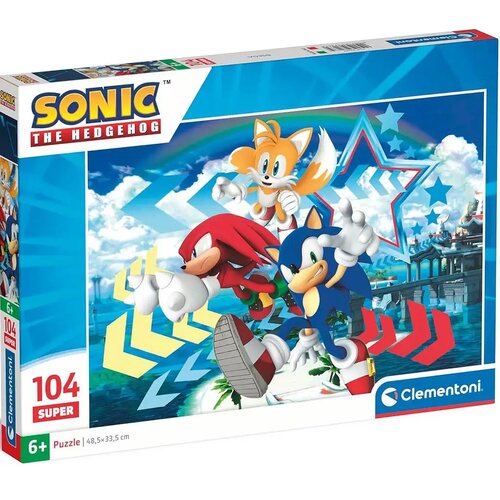Clementoni Sonic je jež i njegovi prijatelji 104-dijelni puzzle - Cene
