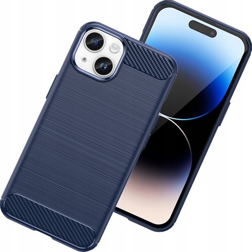 HURTEL CARBON CASE ETUI OBUDOWA POKROWIEC FUTERAŁ PLECKI DO IPHONE 14 NIEBIESKI, (21899954) Cene