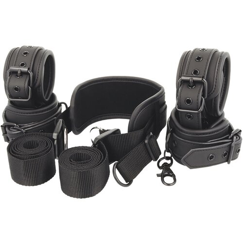 Fetish Submissive Neck, Handcuffs & Anklecuffs Vegan Leather Cene