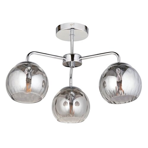 Endon 97971 - plafonski luster dimple 3xE14/25W/230V sjajni hrom/zadimljeno siva Slike