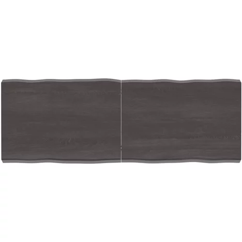 vidaXL Mizna plošča temno siva 140x50x6 cm obdelana trdna hrastovina, (20979187)