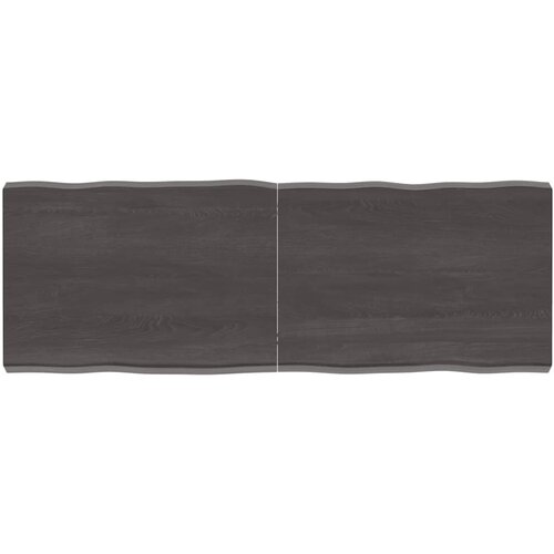 VidaXL Stolna ploča tamnosmeđa 140x50x(2-6) cm obrađena hrastovina Slike
