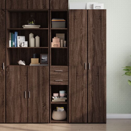 Furnova Visoka omara rjavi hrast 30x42,5x185 cm inženirski les, (21955004) Slike