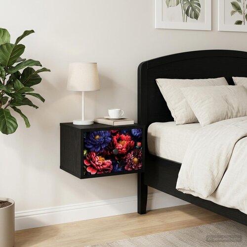  Wall-mounted noćni ormarić KIEL Crni hrast 36 x 33 x 25 cm Cijene