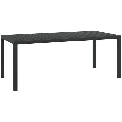  Vrtni stol crni 185 x 90 x 74 cm aluminijum i WPC Slike