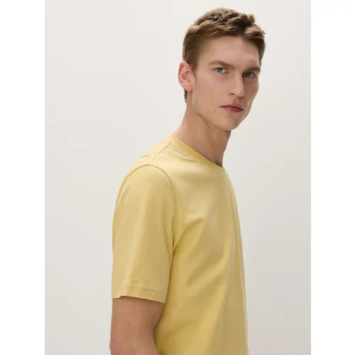 Reserved - Regular pamučna majica kratkih rukava - žuta boja