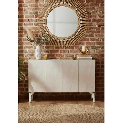 Hanah home komoda Gumus 120, 120 cm, bela / travertin Cene