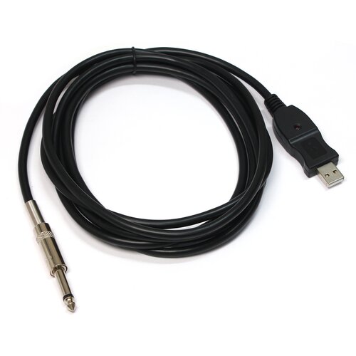  (99387) kabl 6.35 (mu&amp;scaron;ki) na USB Guitarski Audio kabl 3m crni Slike