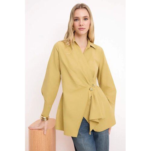 Trendyol Modest Ženska košulja Tctss26Tg00023, Kaki Cene