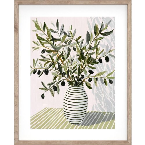 Styler Tiskana slika z okvirjem 40x50 cm Olive Bunch II &ndash; Cene