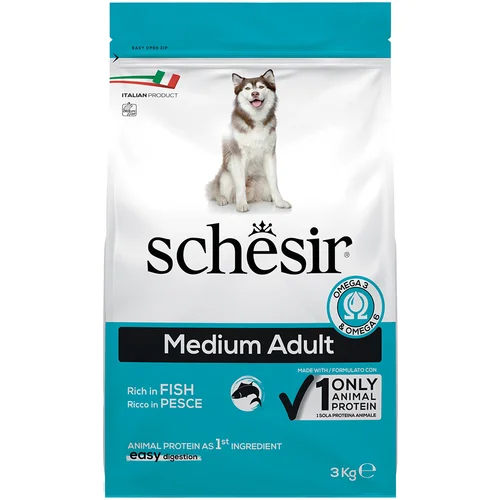 Schesir Dog Medium Adult s ribom - 2 x 3 kg