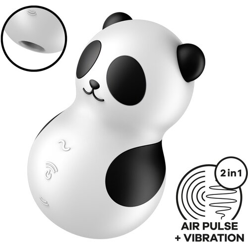 Satisfyer Pocket Panda - stimulator klitorisa s valovima zraka (crni) Slike