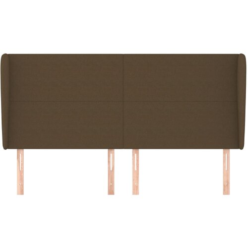 Uzglavlje s u&amp;scaron;ima tamnosmeđe 163x23x118/128 cm od tkanine Slike