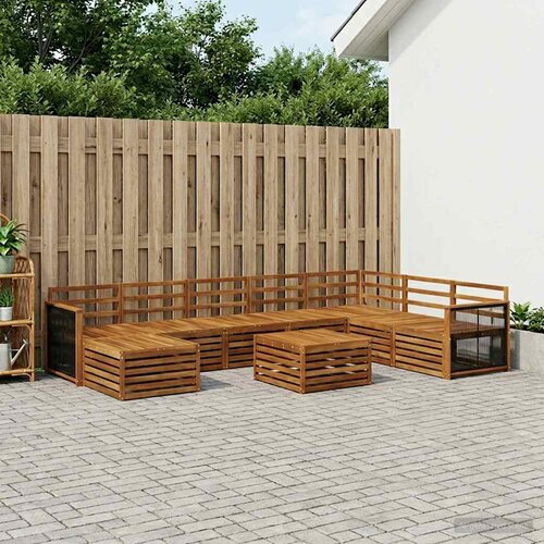  Set vanjskih sofa 9 kom. Prirodna Čvrsto drvo akacije Cijene