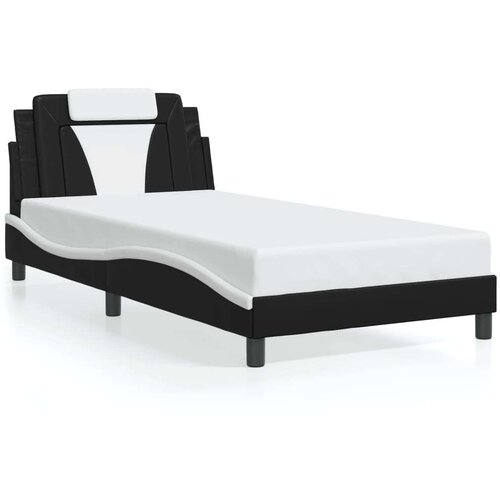 vidaXL okvir za krevet s uzglavljem crno-bijeli 100x200cm umjetna koža Cijene