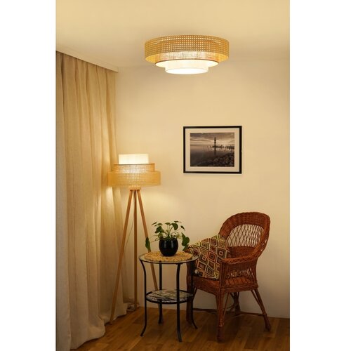  brilagi - podna lampa cedar luneta 1xE27/15W/230V ratan/braon/krem Slike