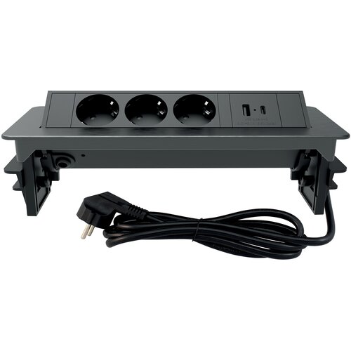 Commel "(C235-102) 3u1 produžni kabl+USB A i USB C 16A 250 V 2m crni" Cene
