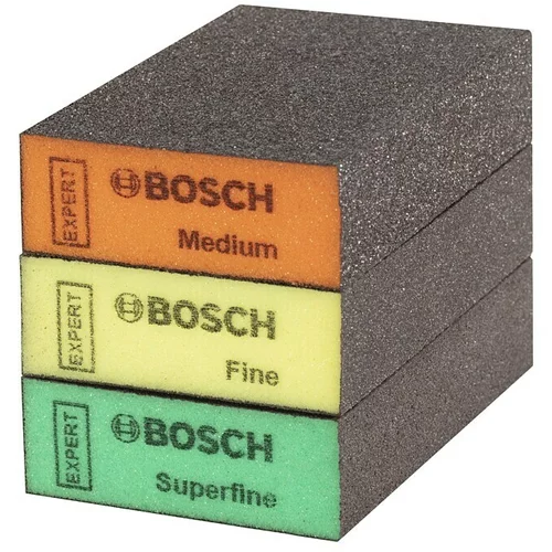 Bosch Expert Brusna spužva (Veličina zrna: Srednje, D x Š x V: 97 x 69 x 26 mm, 3 -dij.)
