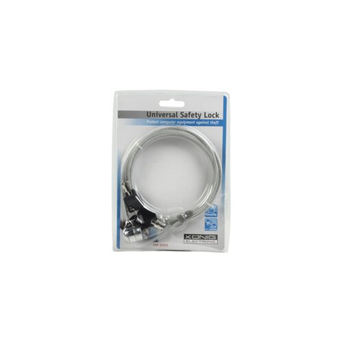 K&amp;ouml;nig Za&amp;scaron;čitni kabel / jeklenica za prenosnik s ključem, 3 metre - CMP-SAFE3/3 Slike