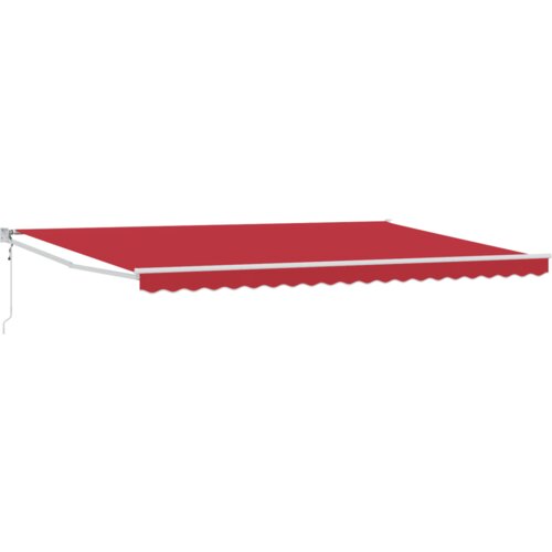 vidaXL Avtomatska retraktibilna tenda Rdeča 500x300 cm, Tenda za zamenjavo tkanine za okvir 5x3 m Rdeča Cene
