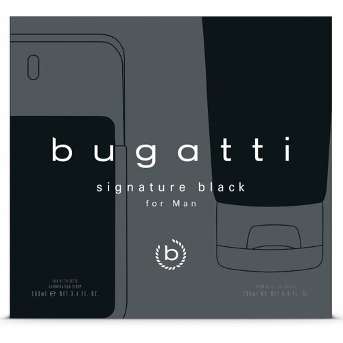 Bugatti set za muškarce Signature black, (toaletna voda 100ml + gel za tuširanje 200ml) Slike