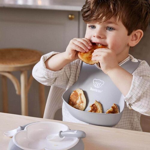 BABYBJORN set za hranjenje baby dinner powder blue Slike